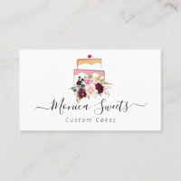 colourful floral logo custom cakery