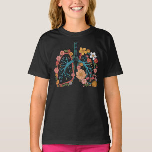 Colourful Floral Lungs Vector Illustration gift T-Shirt