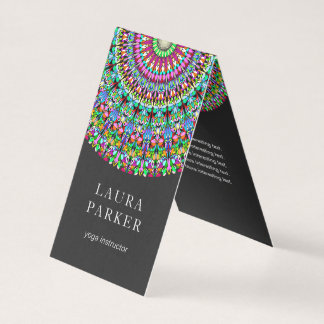 Colourful Floral Mandala Business Card