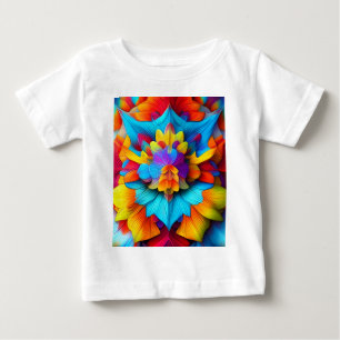Colourful Floral Mandala Design Baby T-Shirt