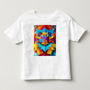 Colourful Floral Mandala Design Toddler T-Shirt