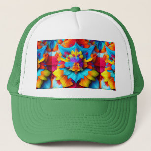 Colourful Floral Mandala Design Trucker Hat