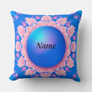 Colourful Floral Mandala Pattern Cushion
