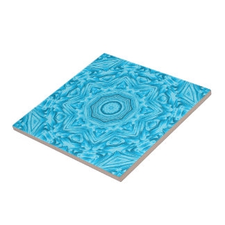 colourful floral marbled mandala boho chic style ceramic tile