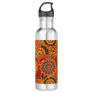 Colourful Floral Mehndi Paisley Bootar Folk Patter 710 Ml Water Bottle