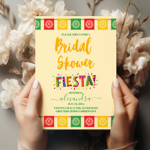 Colourful Floral Mexican Fiesta Bridal Shower Invitation