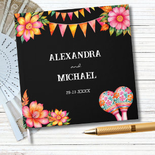 Colourful Floral Mexican Fiesta Wedding Guest Book