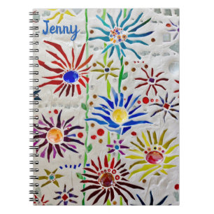 Colourful Floral Mosaic Notebook