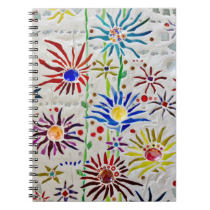 Colourful Floral Mosaic Notebook
