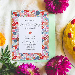 Colourful Floral Mother's Day Brunch Invitation