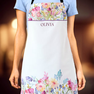 Colourful Floral Name Gift – Birthday for Daughter Apron
