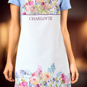 Colourful Floral Name Gift – Birthday for Friend Apron