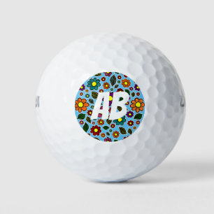 Colourful Floral Nature Pattern Golf Balls