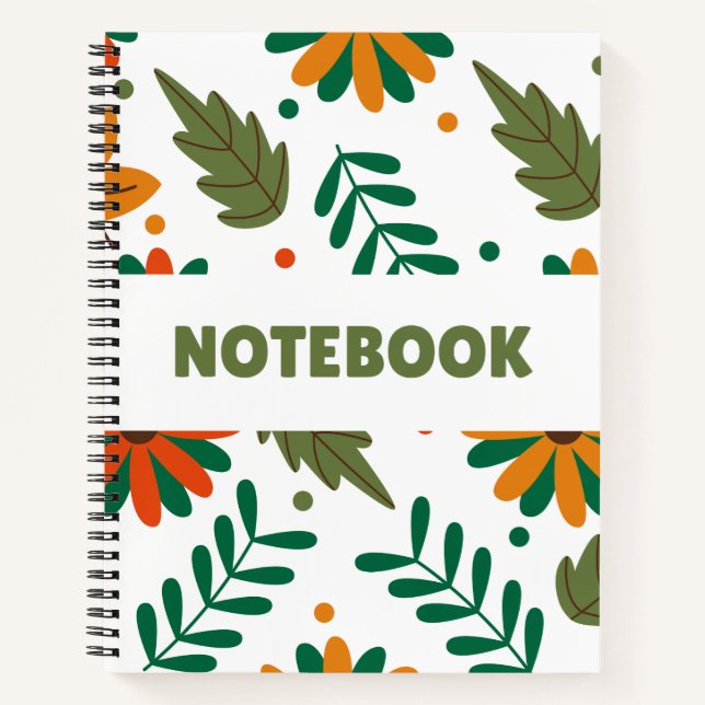 Colourful Floral Notebook – Minimalist Flower (Front)