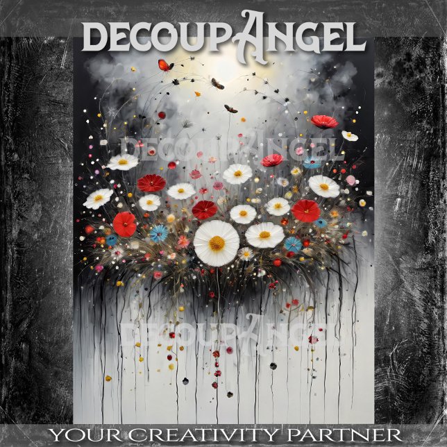 Colourful Floral Ornament Ver. - Decoupage - Tissue Paper (Creator Uploaded)