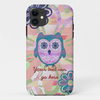 Colourful Floral Owl iPhone 11 Case