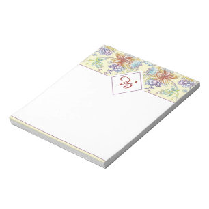 Colourful floral paisley notepad