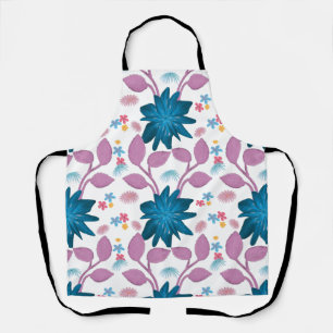 Colourful floral pattern apron