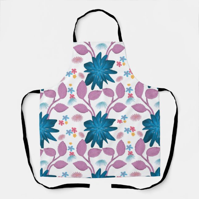 Colourful floral pattern  apron (Front)