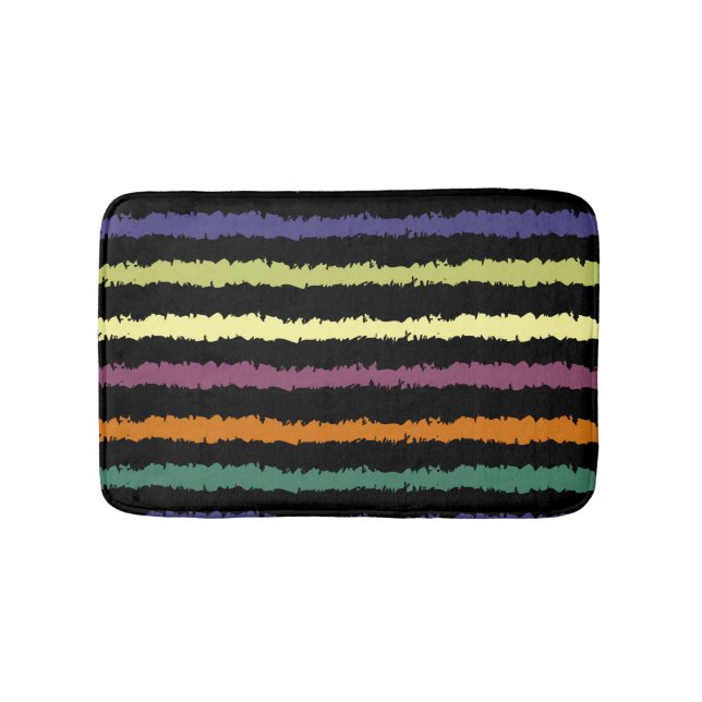 Colourful Floral Pattern Bath Mat (Front)