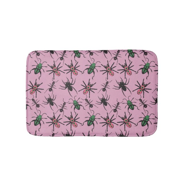 Colourful Floral Pattern Bath Mat (Front)