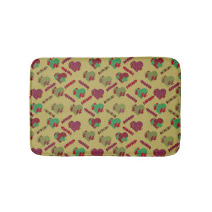 Colourful Floral Pattern Bath Mat