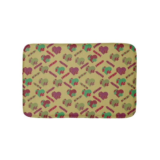 Colourful Floral Pattern Bath Mat (Front)