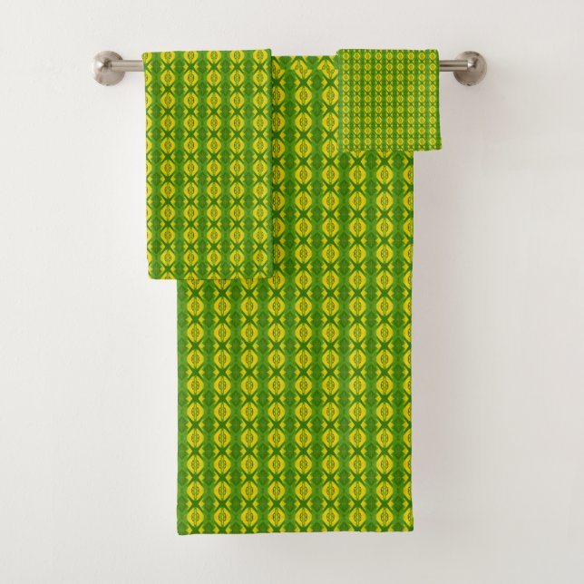 Colourful floral pattern bath towel set (Insitu)