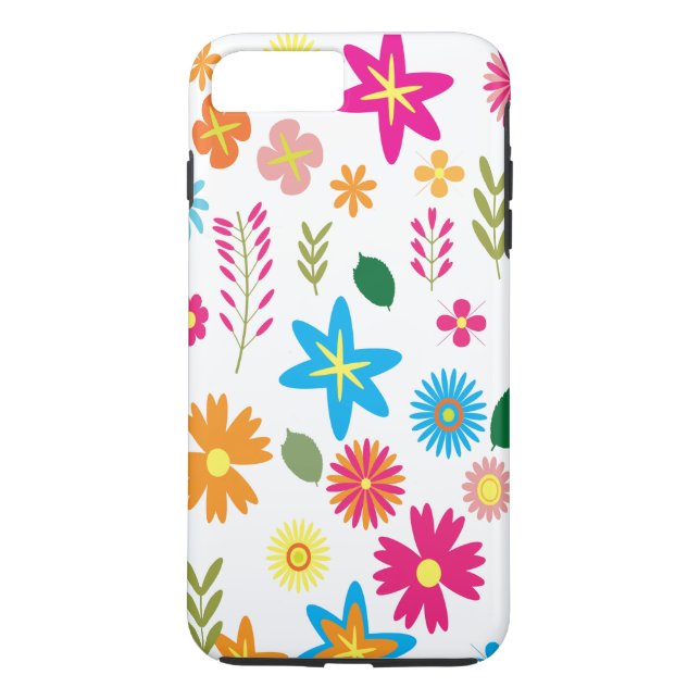 Colourful Floral Pattern Case-Mate iPhone Case (Back)