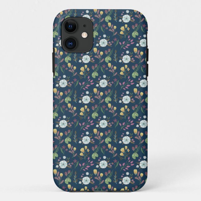 Colourful Floral Pattern Case-Mate iPhone Case (Back)