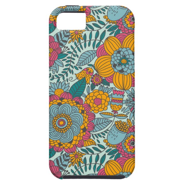 Colourful floral pattern Case-Mate iPhone case (Back)