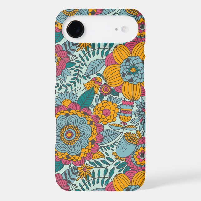 Colourful floral pattern Case-Mate iPhone case (Back)