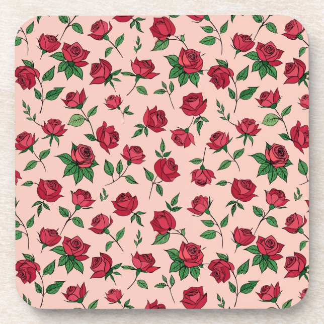 Colourful Floral Pattern Coaster (Front)