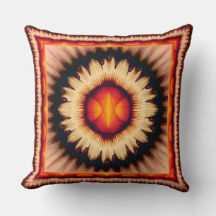 Colourful floral pattern cushion