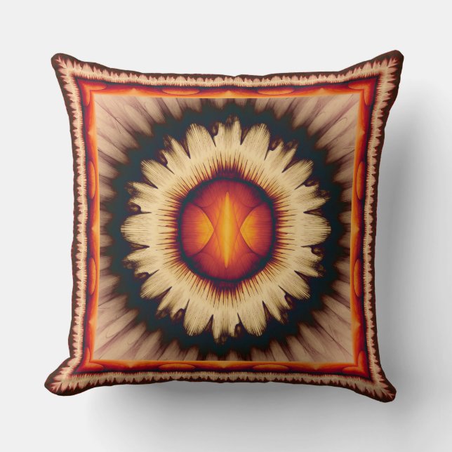 Colourful floral pattern cushion (Front)