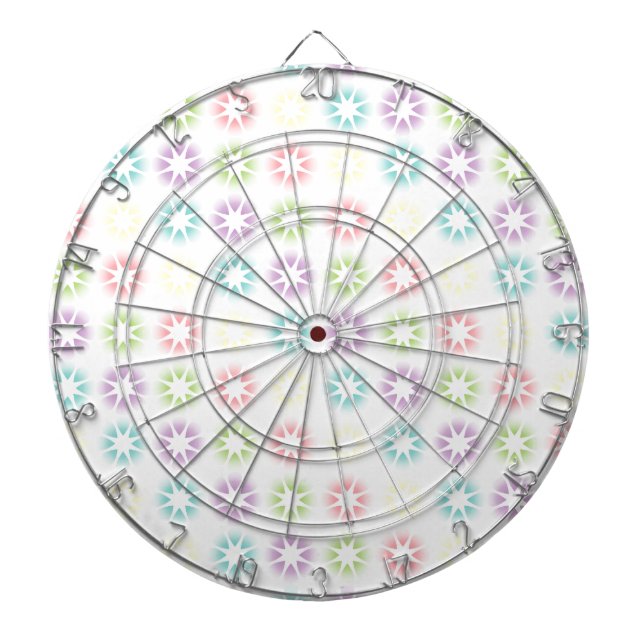 Colourful floral pattern dartboard (Front)