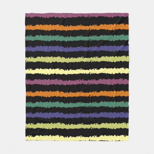Colourful Floral Pattern Fleece Blanket (Front)