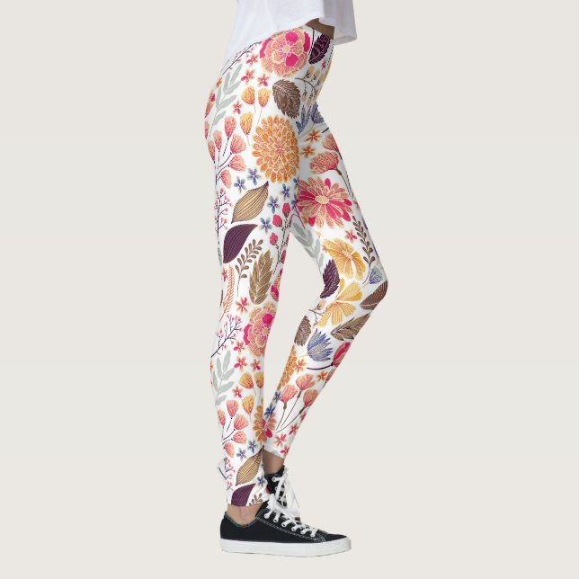 Colourful Floral Pattern Leggings (Right)
