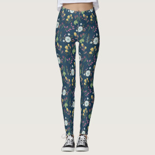 Colourful Floral Pattern Leggings