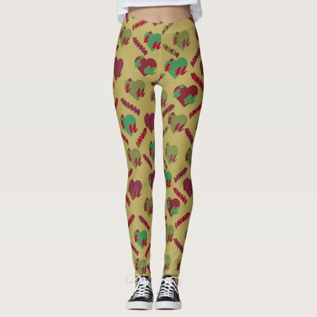 Colourful Floral Pattern Leggings (Front)