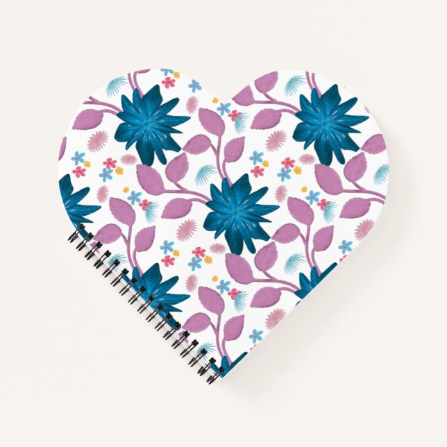Colourful floral pattern  notebook (Front)