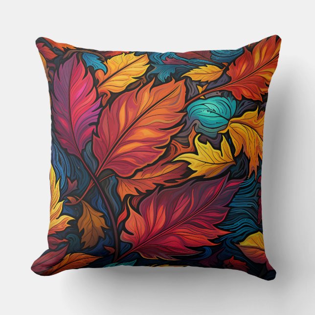 Colourful floral pattern Pillow for sofa or couch (Front)