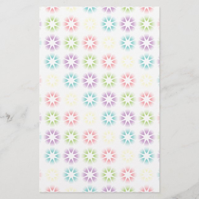 Colourful floral pattern stationery (Front)