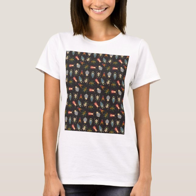 Colourful Floral Pattern T-Shirt (Front)