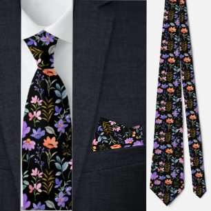 Colourful Floral Pattern                         Tie