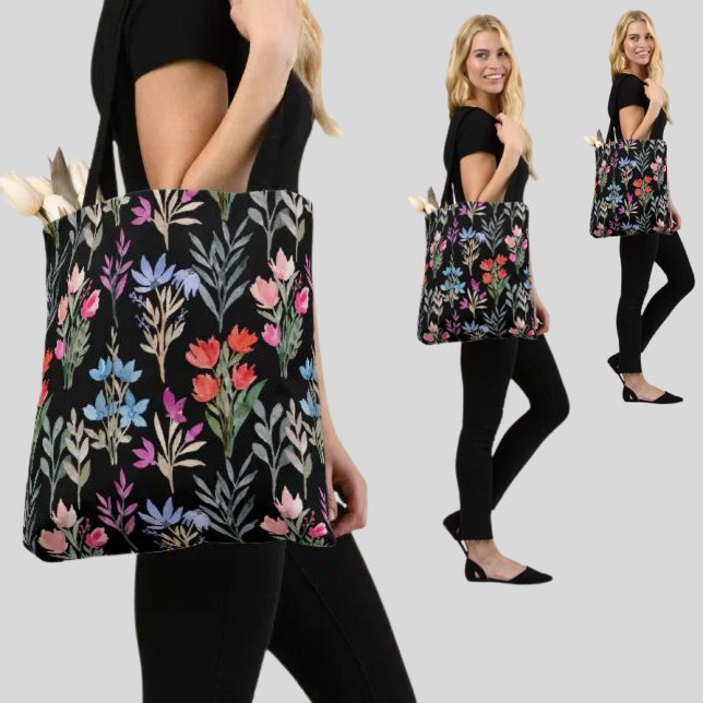 Colourful Floral Pattern                       Tote Bag (Creator Uploaded)