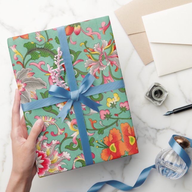 Colourful floral pattern  Wrapping Paper (Gifting)