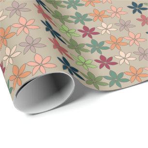 Colourful Floral Pattern Wrapping Paper