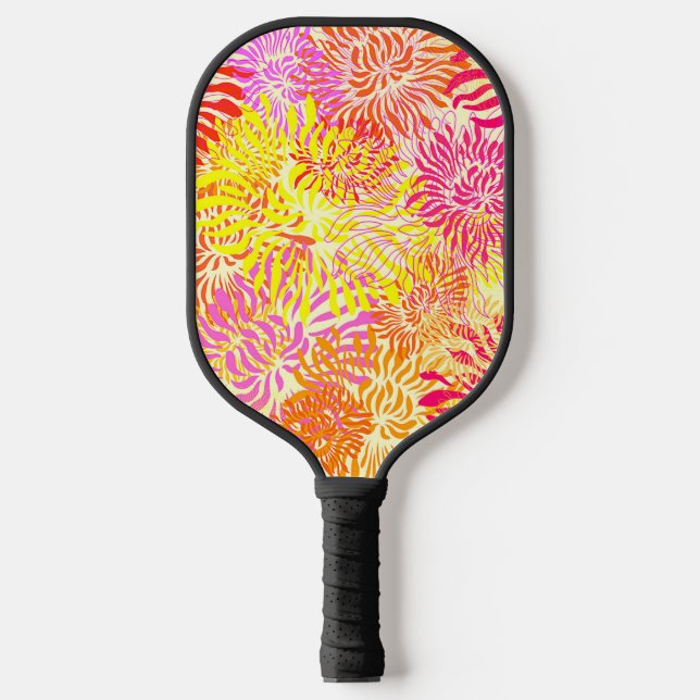 Colourful Floral  Pickleball Paddle (Front)