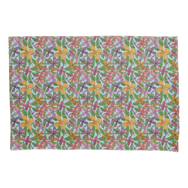 Colourful Floral   Pillowcase (Front)